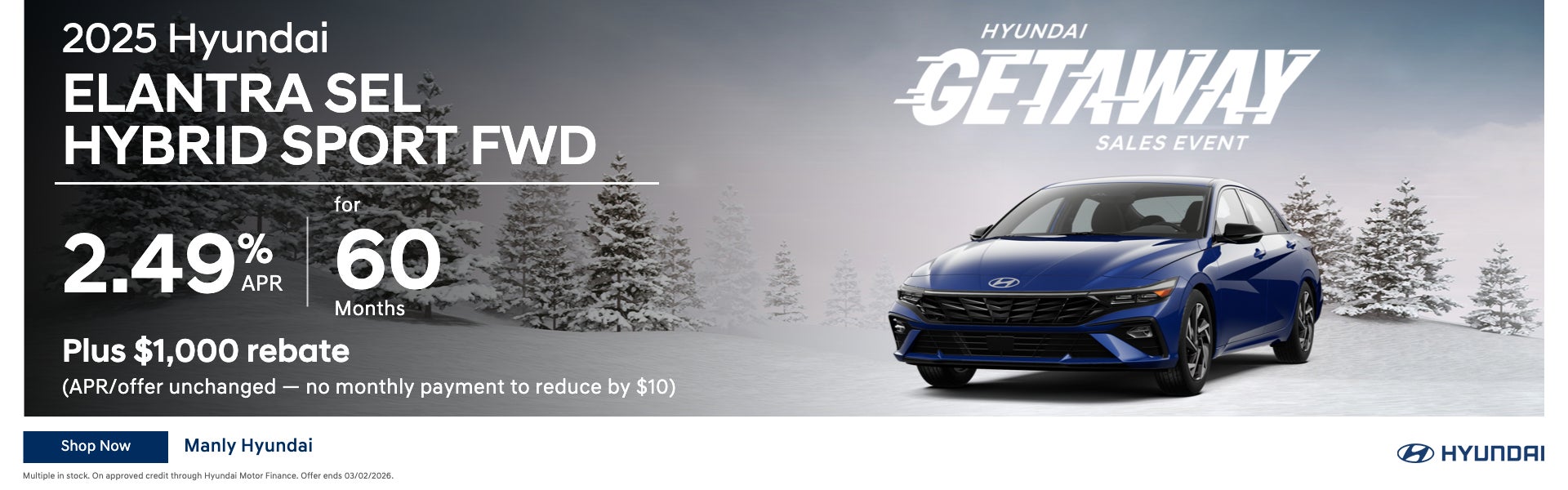 2025 Hyundai Elantra SEL Hybrid Sport FWD | Hyundai Getaway