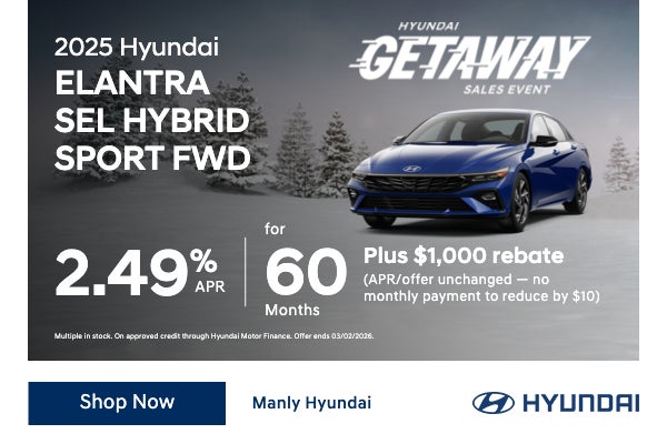 2025 Hyundai Elantra SEL Hybrid Sport FWD | Hyundai Getaway