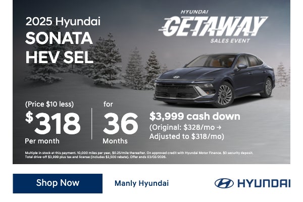 2025 Hyundai Sonata HEV SEL | Hyundai Getaway Sales Event
