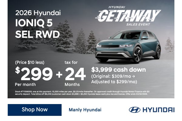 2026 Hyundai Ioniq 5 SEL RWD | Hyundai Getaway Sales Event