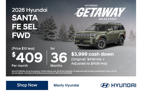 2026 Hyundai Santa Fe SEL FWD | Hyundai Getaway Sales Event