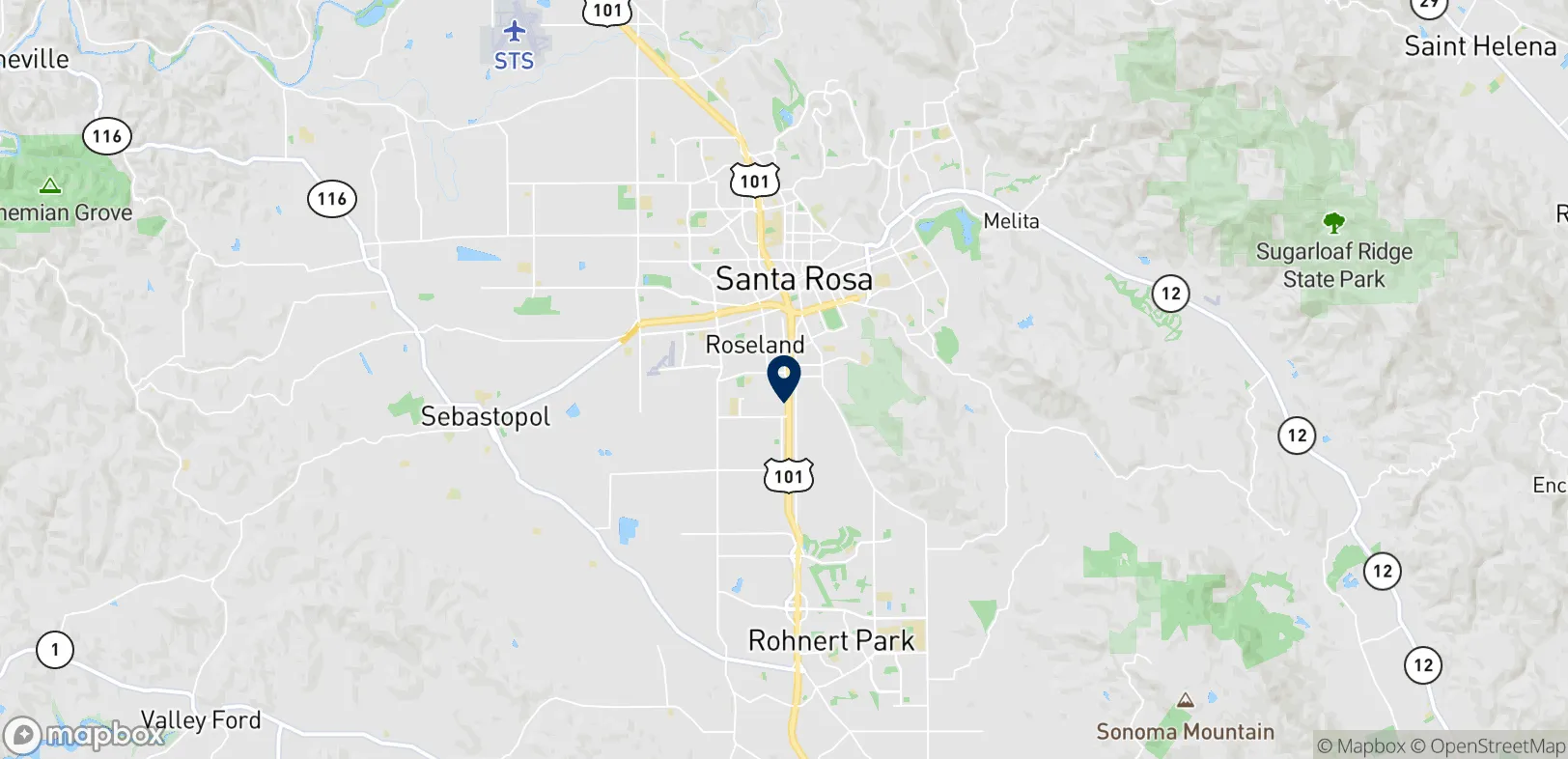 Manly Hyundai in Santa Rosa CA map